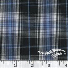 Poly Cotton Yarn Dye Plaid Fabric blue