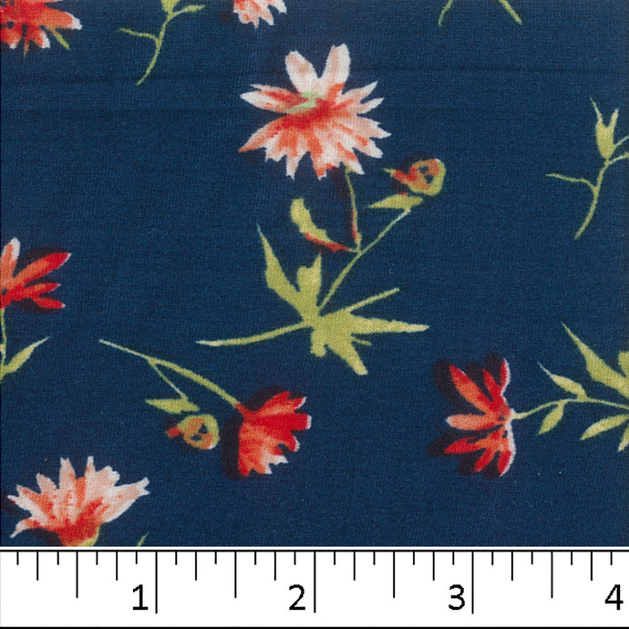 Double Brushed Floral Print Fabric S109