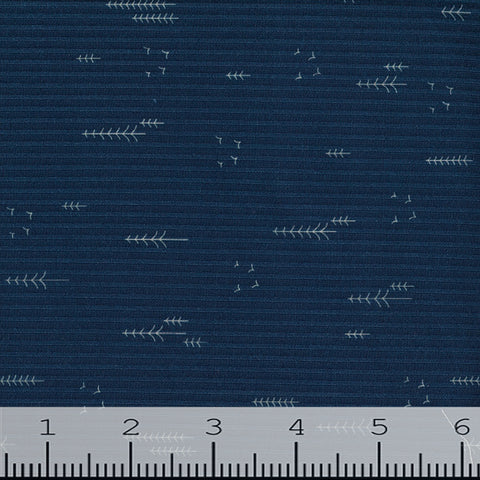 blue, Tree Print Knit Fabric CA220