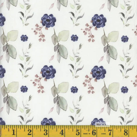 blue, Eucalyptus Bliss Pine Skin Fabric 1382