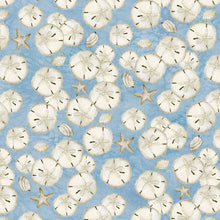 Coastal Sanctuary Collection Sand Dollars Cotton Fabric blue