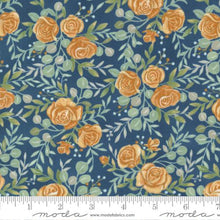 Harvest Wishes Fall Florals Cotton Fabric blue