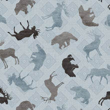 Wild Woods Lodge Collection Animal Toss blue