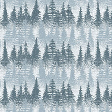 Wild Woods Lodge Collection Tree Stripes Cotton Fabric blue