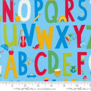 Back to School Collection ABCs Cotton Fabric 20890 blue