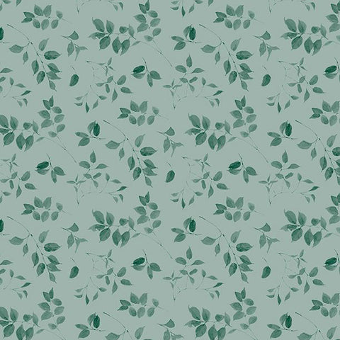 Blessed by Nature Collection Leaf Toss Cotton Fabric 17814 blue