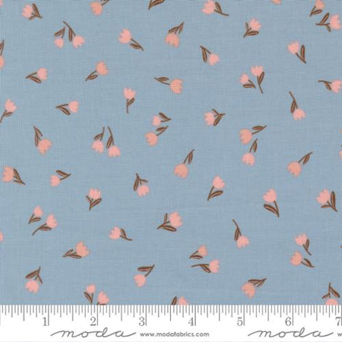 blue, Blossoms and Blooms Collection Tulips Cotton Fabric 39055