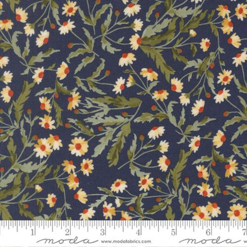 blue, Brookside Collection Montauk Florals Cotton Fabric 36082