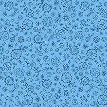 Colors of Summer Collection Ditsy Floral Cotton Fabric 23704 blue