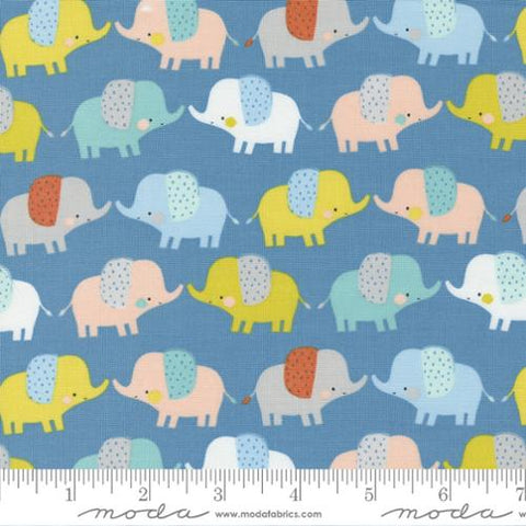 Delivered with Love Collection Cute Ellies Cotton Fabric 25131 blue