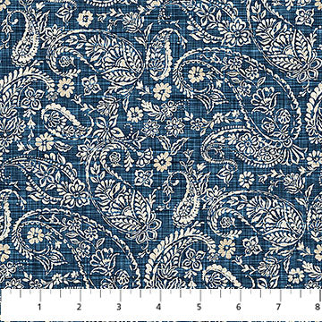 blue, Farmhouse Sampler Collection Hankerchief Print Cotton Fabric 28607