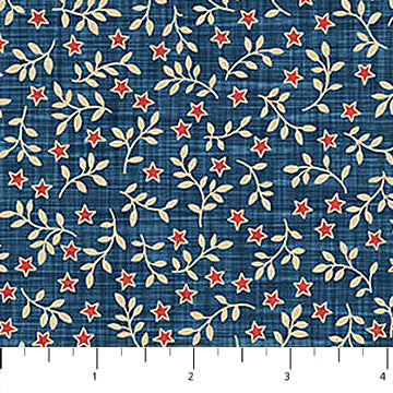 blue, Farmhouse Sampler Collection Star Cotton Fabric 28608