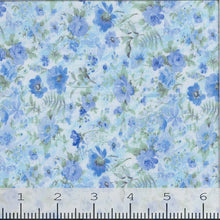 blue, Fashion Floral Print Fabric CA-199
