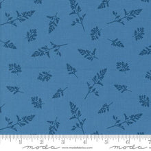 Field of Flowers Collection Small Leaf Print Cotton Fabric 3317 blue