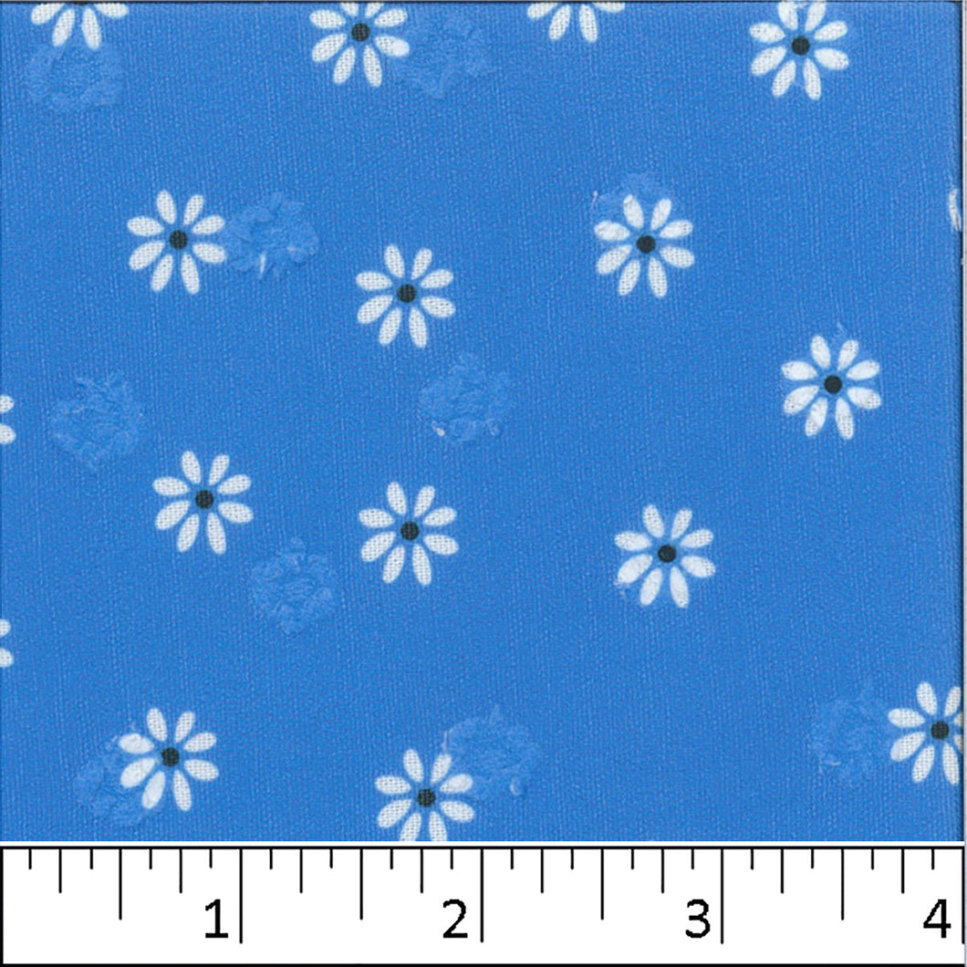 Blue, Floral Fashion Print Fabric CA-181