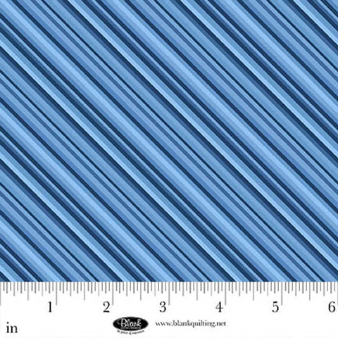 blue, Front Porch Charm Collection Stripes Cotton Fabric 4696