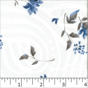 Jacquard Knit Floral Print Fabric 32440 blue