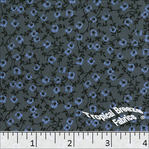 Koshibo Tiny Floral Print Polyester Fabric 048420 blue