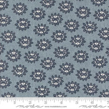 Blue, Larking Collection Florals Cotton Fabric 24632