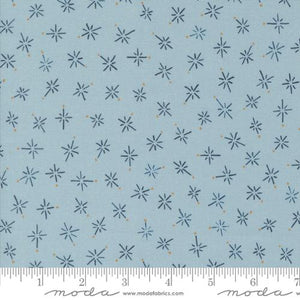 Longshore Collection Compass Cotton Fabric 24614 blue