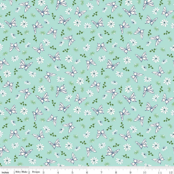 Melody Collection FlutterCotton Fabric C15143 blue