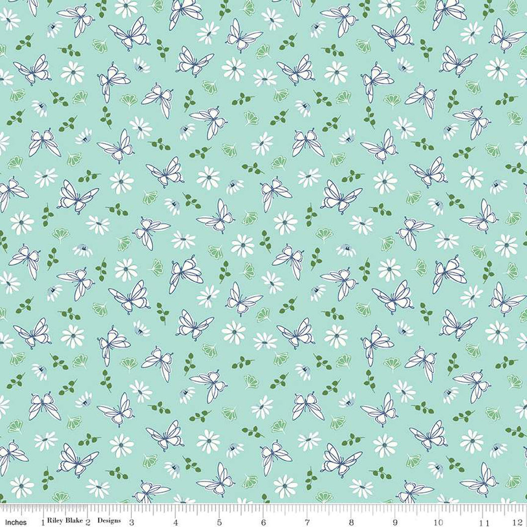 Melody Collection FlutterCotton Fabric C15143 blue