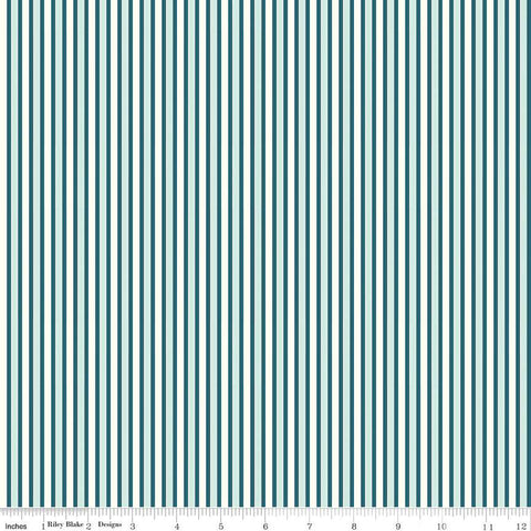 Melody Collection Stripes Cotton Fabric C15146 blue