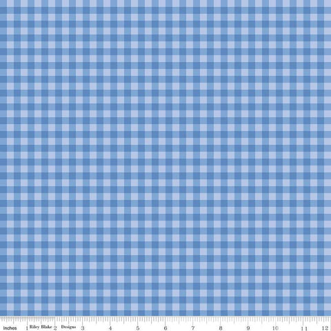blue, Penelope Collection Gingham Cotton Fabric C16643