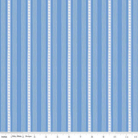 blue, Penelope Collection Stripes Cotton Fabric C16645