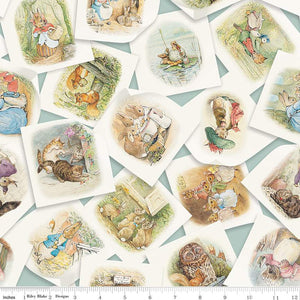 Blue, Peter Rabbit Collection Cotton Fabric CD15860