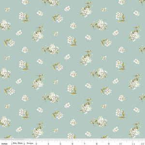 Blue, Peter Rabbit and Friends Collection Jasmine Cotton Fabric CD15864