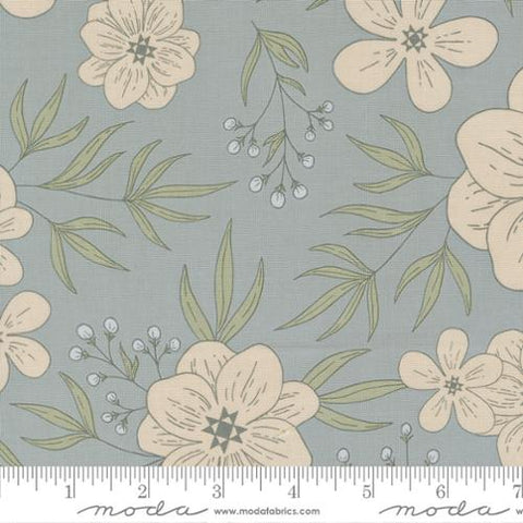 blue, Potted Collection Star Bloom Cotton Fabric 26140
