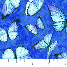 Rhapsody in Blue Collection Butterflies Cotton Fabric 27073 blue
