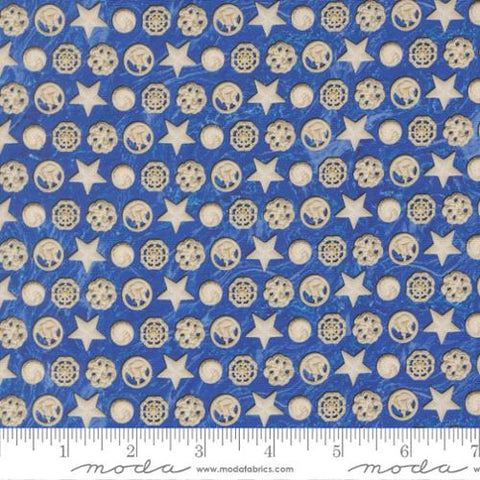blue, Saltwater Collection Novelty Shells Cotton Fabric 39577