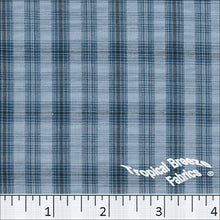 Seersucker Small Plaid Dress Fabric 48130 blue