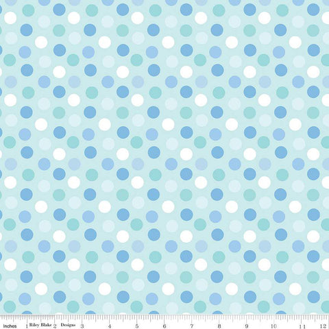 Special Delivery Collection Dots Cotton Fabric C15284 blue
