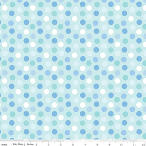 Special Delivery Collection Dots Cotton Fabric C15284 blue