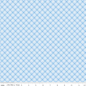 Special Delivery Collection Plaid Cotton Fabric C15281 blue