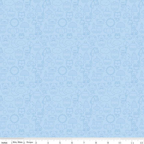 Special Delivery Collection Tone on Tone Cotton Fabric C15283 blue