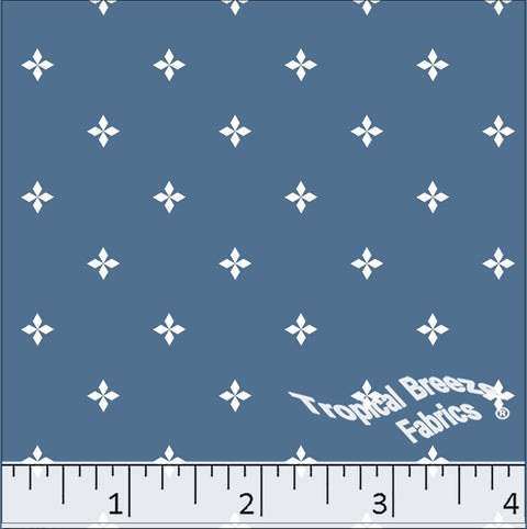 blue, Standard Weave Poly Cotton Fabric 6319