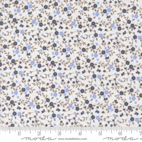 blue, Sun Drenched Collection Tiny Floral Toss Cotton Fabric 43205