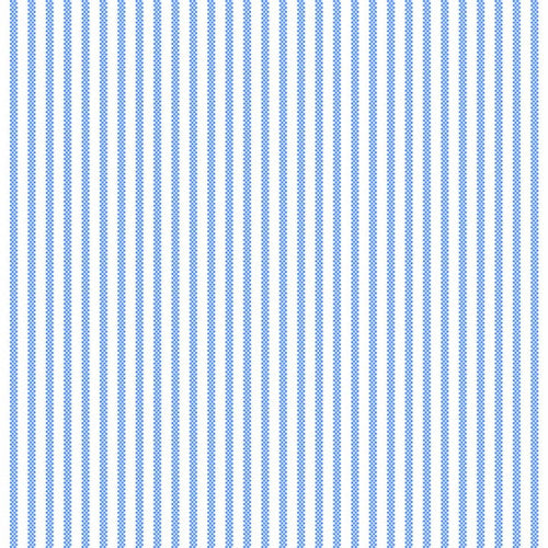 Blue, Ticking Stripe Cotton Flannel Fabric 6215