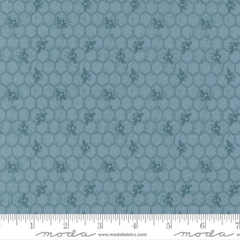 blue, Wild Honey Collection Honeycomb Cotton Fabric 5253
