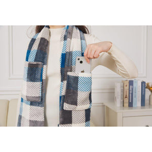 blue and gray, Pocket Scarf PSTR