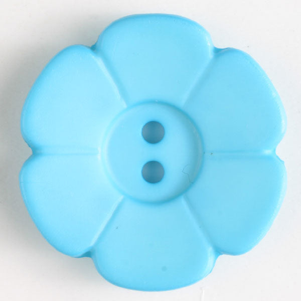 Blue flower button