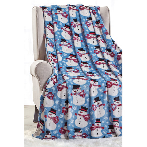 Blue Christmas throw