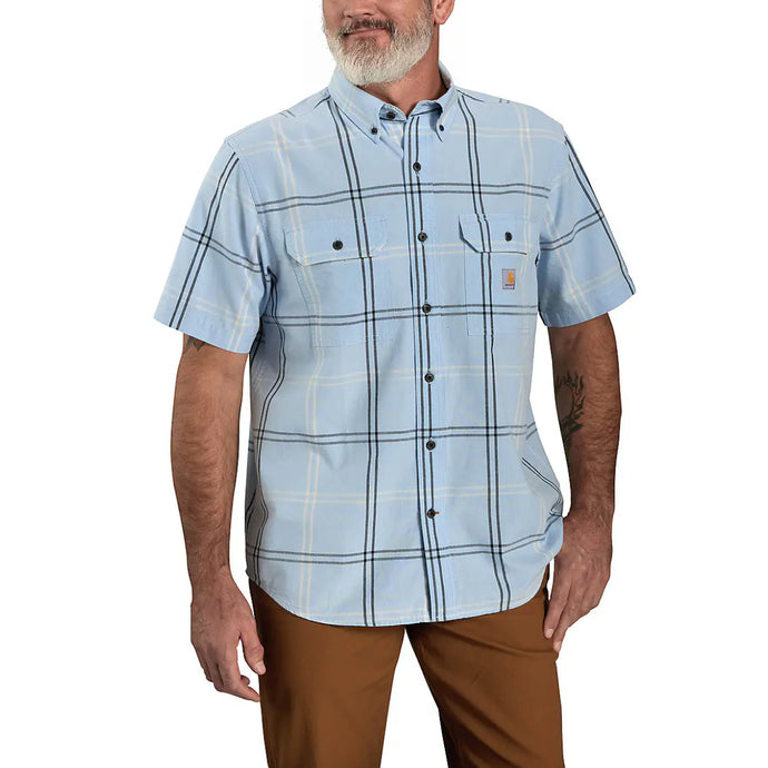 Blue Fog Men's Short-Sleeve Plaid Shirt 106140