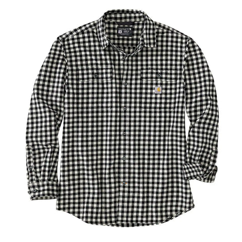 Men's Heavyweight Flannel Plaid Shirt 105947 blue fox