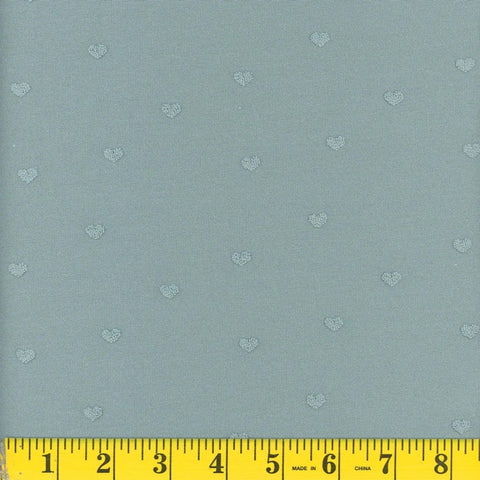 blue gray, Jacquard Knit Heart Fabric 1437