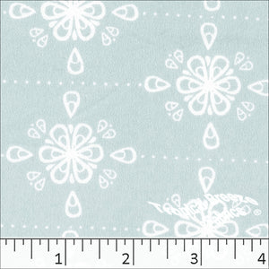 Stretch Crepe Raindrop Print Polyester Fabric 048321 Blue Mist
